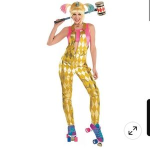 Birds of Prey Harley Quinn Costume Overalls. Size small.